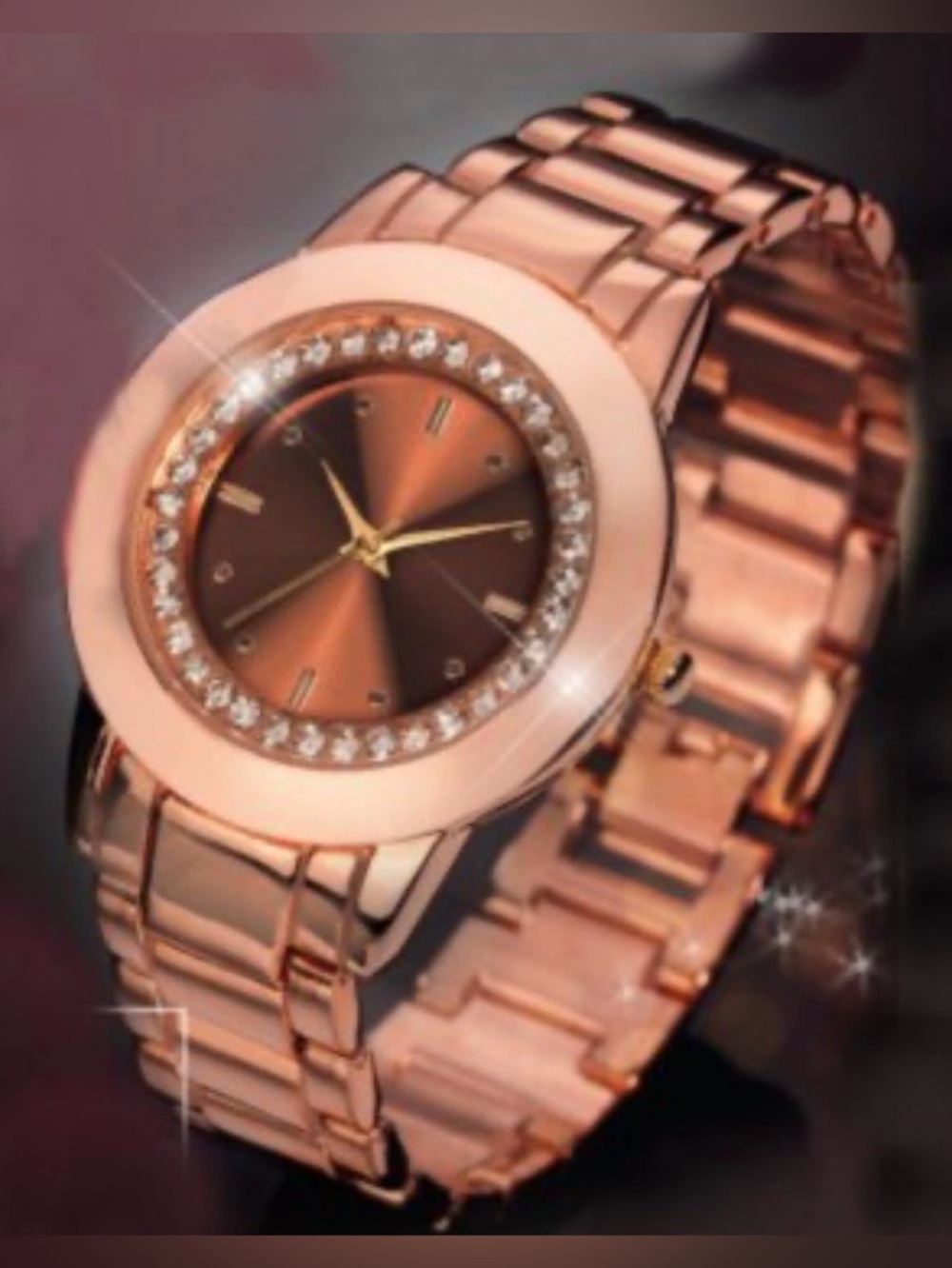 Women’s Crystal Accent Watch Rosegold